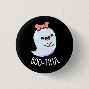 Bootiful Funny Girly Halloween Ghost Pun  3 Cm Round Badge