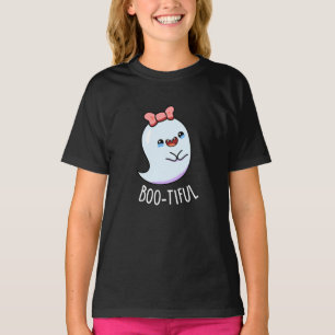 Bootiful Funny Girly Halloween Ghost Pun T-Shirt