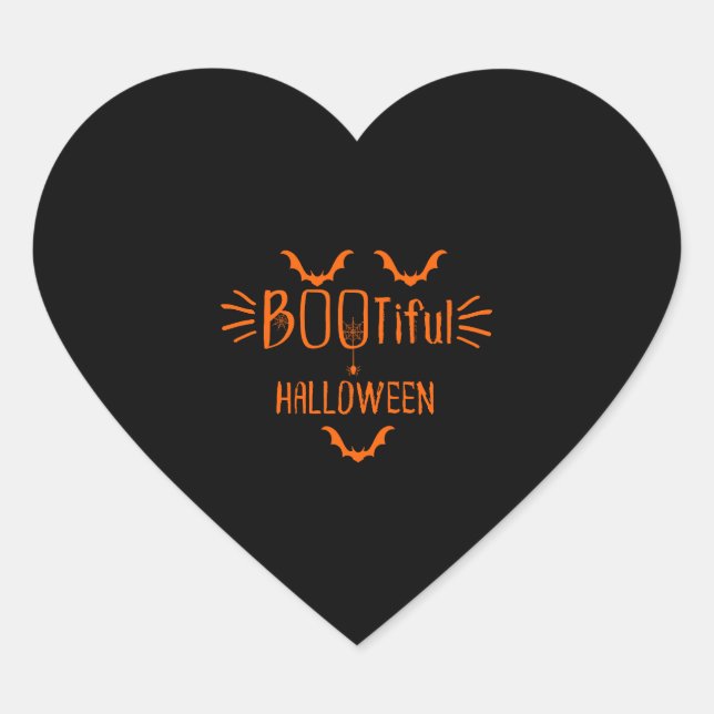 BOOTIFUL HALLOWEEN HEART STICKER (Front)