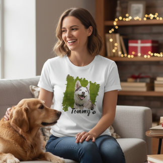 Bootleg Dog Pet Photo 90s Retro Family Collage T-Shirt