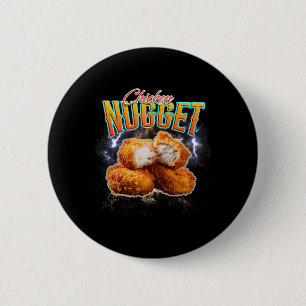 Bootleg Rap Funny Chicken Nugget Vintage 90s 6 Cm Round Badge