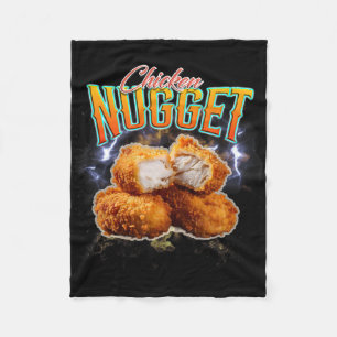 Bootleg Rap Funny Chicken Nugget Vintage 90s Fleece Blanket