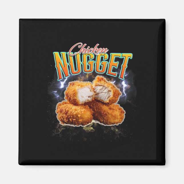 Bootleg Rap Funny Chicken Nugget Vintage 90s  Magnet (Front)