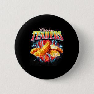 Bootleg Rap Funny Chicken Tenders Vintage 90s Heav 6 Cm Round Badge
