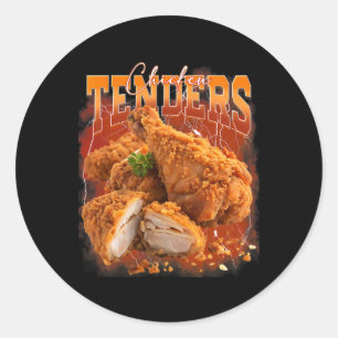 Bootleg Rap Vintage 1990s Chicken Tenders Funny Me Classic Round Sticker