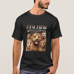 Bootleg Style Rap Tee Goldendoodle Dog Design Long