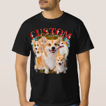 Bootleg Vintage Pet Dogs Cat Funny Animal 1BK1 T-Shirt<br><div class="desc">Custom Bootleg Rap 90s Vintage, Pet Dog Cat, Funny Animal. Personalise with your pet's photo, name, or a heartfelt message to celebrate your furry friend. These vintage inspired designs blend nostalgia and creativity, showcasing your pet's photo in a retro 90s style aesthetic. Make it truly one of a kind by...</div>