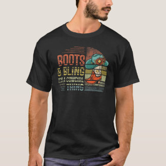 Boots And Bling It's A Cowgirl Thing Rodeo Hat Fun T-Shirt