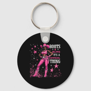 Boots And Bling It's Cowgirl Thing,black History M Key Ring