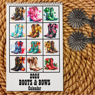 Boots and Bows Coquette Cowgirl Calendar