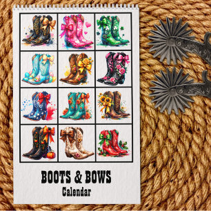 Boots and Bows Coquette Cowgirl  Calendar
