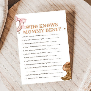 Boots and Bows Gender Reveal Who knows Game