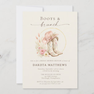 Boots and Brunch Western Floral Bridal Shower Invitation