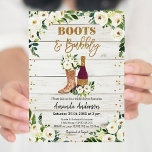Boots and Bubbly Bridal Shower Invitation<br><div class="desc">Boots and Bubbly Bridal Shower Invitation
Western Bridal Shower</div>