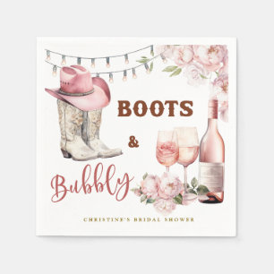 Boots and Bubbly Bridal Shower Napkin