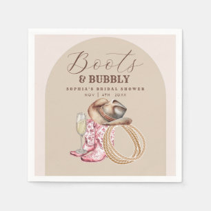  Boots and Bubbly Bridal Shower Napkin