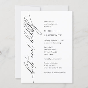 Boots and Bubbly, Bridal Shower Party Celebration Invitation