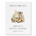 Boots and Bubbly Bridal Shower Welcome Sign