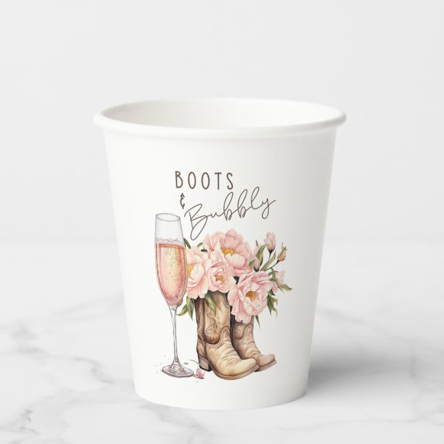 Boots and Bubbly Paper Cups (Front)