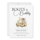 Boots and Bubbly Western Bridal Shower Invitation