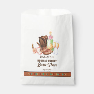 Boots and bubbly western cowgirl brunch thank you favour bag