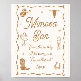 Boots and Bubby Bridal Shower Mimosa Bar Poster