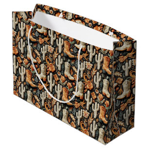 Boots And Cactus  Large Gift Bag