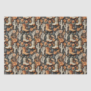 Boots And Cactus  Tissue Paper