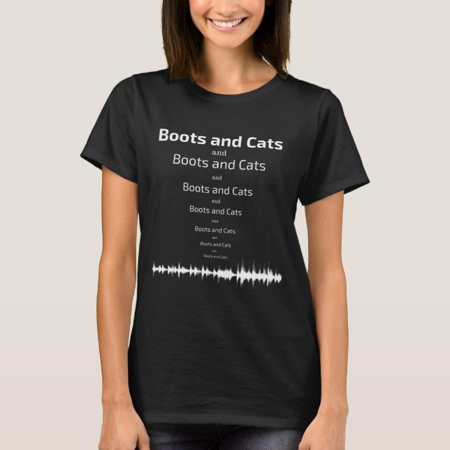 Boots And Cats Beatbox Funny Novelty Graphic T-Shirt (Front)