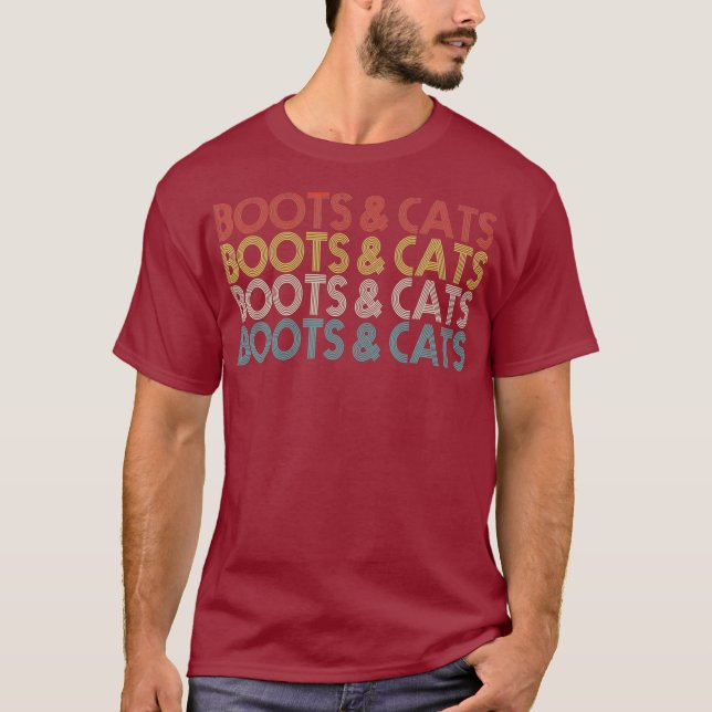 Boots and Cats - Funny House  Techno T-Shirt (Front)