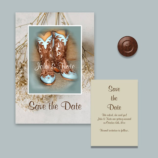 Boots and Dried Flowers  Save The Date (Creator Uploaded)