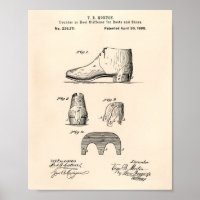 Boots and Shoes 1880 Patent Art Old Peper