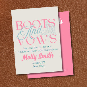 Boots and Vows – Western Bachelorette Invitation