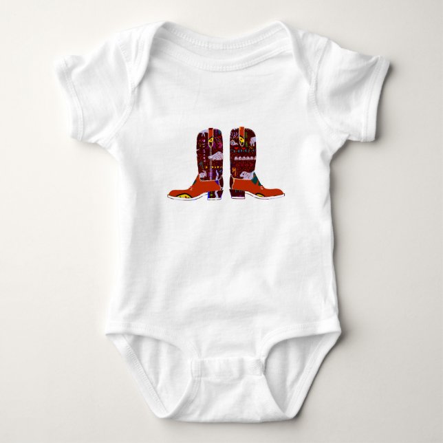 boots baby bodysuit (Front)