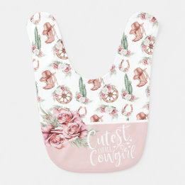 Boots & Blooms Western Chic Cutest Little Cowgirl Bib