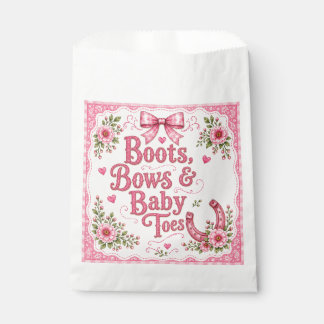 Boots Bows and Baby Toes Favour Bag