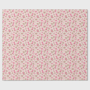 Boots Bows and Baby Toes Wrapping Paper