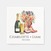 Boots, Brews, and Bubble's Shower Napkins