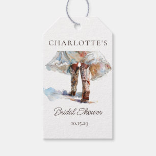 Boots Bridal Shower Gift Tags