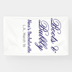 Boots & Bubble bachelorette party name purpleplace Banner