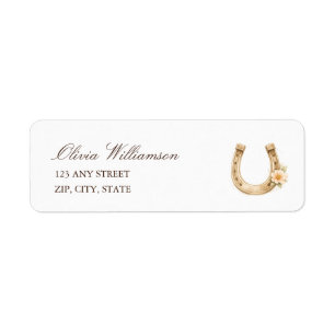 Boots & Bubbles Chic Baby Shower Return Address Label
