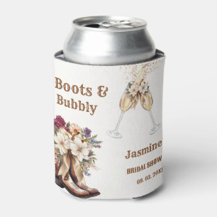 Boots & Bubbly Boho Western Bridal shower Party Can Cooler