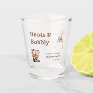 Boots & Bubbly Boho Western engagement  Party Shot Glass