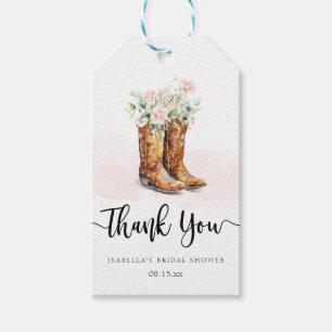 Boots & Bubbly Bridal Shower Gift Tags