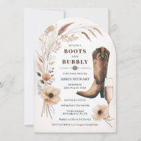 Boots Bubbly Bridal Shower Western Country Arch