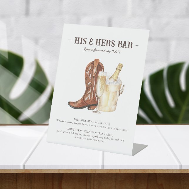 Boots & Bubbly Rustic Western Bar Sign (Creator Uploaded)