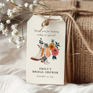Boots & Bubbly Western Bridal Shower Gift Tags