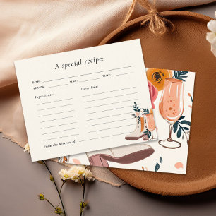 Boots & Bubbly Western Bridal Shower Recipe Card
