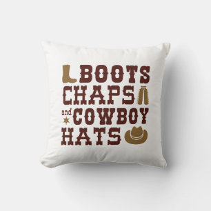 Boots Chaps And Cowboy Hats Cushion