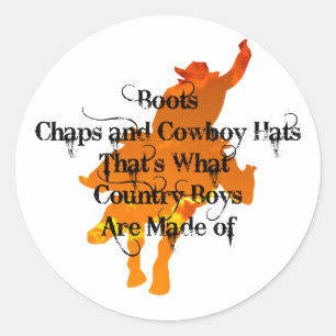 Boots, Chaps, and Cowboy Hats Stickers